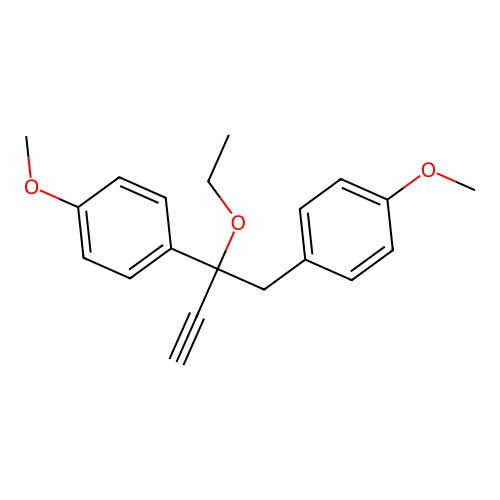 1-[1-Ethoxy-1-(4-methoxybenzyl)-2-propynyl]-4-methoxybenzene structure