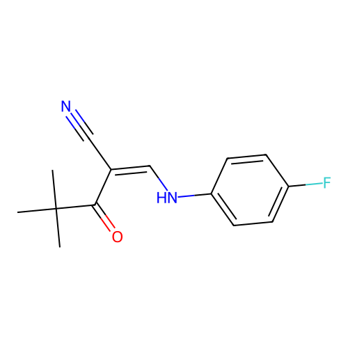 2-[(4-Fluoroanilino)methylene]-4,4-dimethyl-3-oxo-pentanenitrile structure