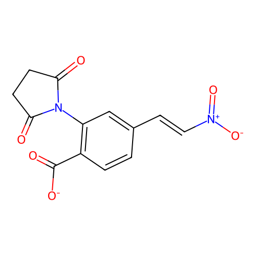 N-Succinimidyl-4-(2-nitrovinyl)benzoate structure