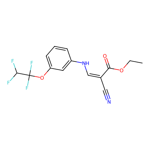 ethyl (Z)-2-cyano-3-[3-(1,1,2,2-tetrafluoroethoxy)anilino]prop-2-enoate structure