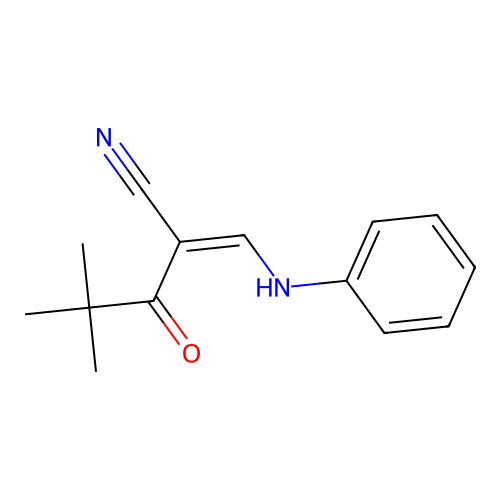 2-(Anilinomethylene)-4,4-dimethyl-3-oxo-pentanenitrile structure