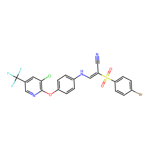 C21H12BrClF3N3O3S structure