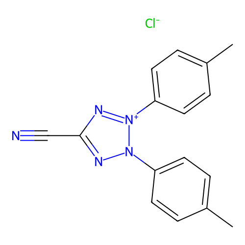 5-Cyano-2,3-di-p-tolyltetrazolium chloride structure