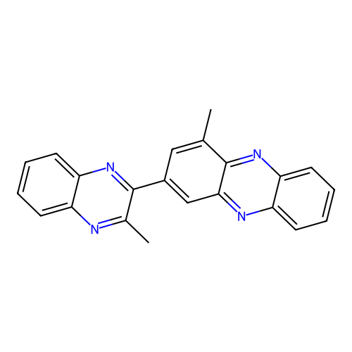 1-Methyl-3-(3-methylquinoxalin-2-yl)phenazine structure