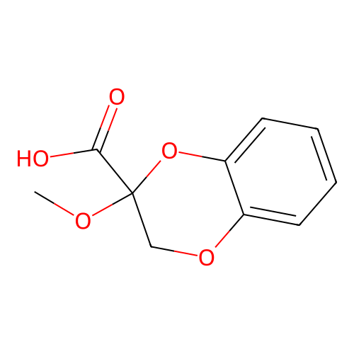 Benzo[b]1,4-dioxane-2-carboxylic acid, 2-methoxy- structure