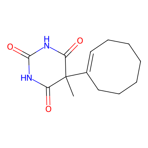 Barbituric acid, 5-(cycloocten-1-yl)-5-methyl- structure