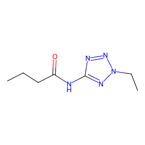 N-(2-ethyltetrazol-5-yl)butanamide structure