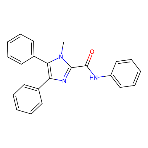 1H-Imidazole-2-carboxamide, 1-methyl-N,4,5-triphenyl- structure