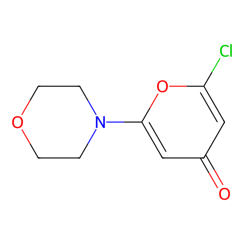 2-Chloro-6-morpholinopyran-4-one structure