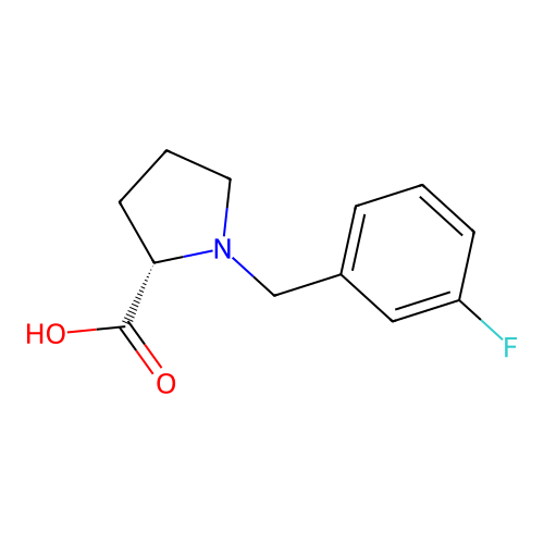 (S)-1-(3-Fluorobenzyl)pyrrolidine-2-carboxylic acid structure