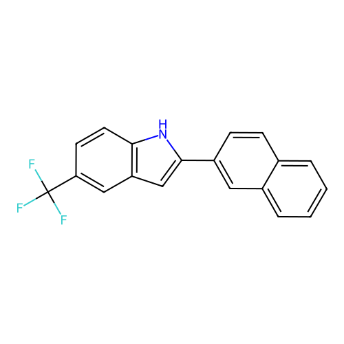 2-(Naphthalen-2-yl)-5-(trifluoromethyl)-1H-indole structure