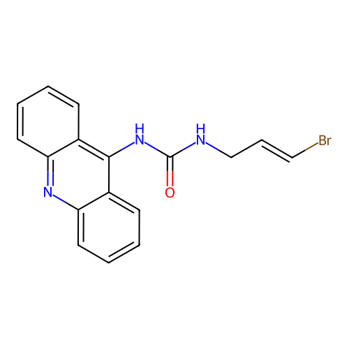 Urea, 3-(9-acridinyl)-1-(3-bromoallyl)- structure