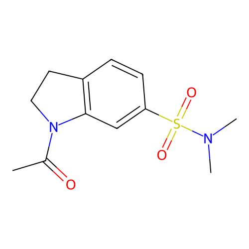 1-acetyl-N,N-dimethyl-2,3-dihydroindole-6-sulfonamide structure