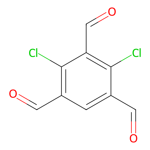 2,4-Dichlorobenzene-1,3,5-tricarbaldehyde structure