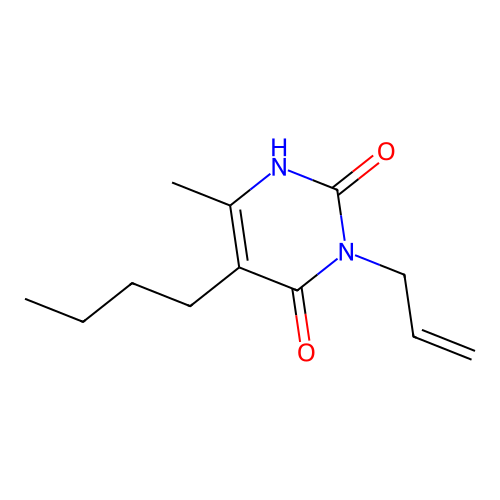 Uracil, 3-allyl-5-butyl-6-methyl- structure