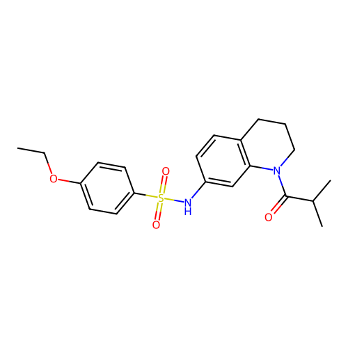 4-ethoxy-N-(1-isobutyryl-1,2,3,4-tetrahydroquinolin-7-yl)benzenesulfonamide structure