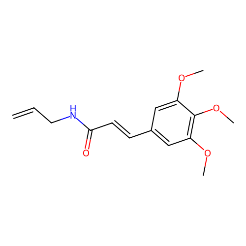(E)-N-Allyl-3-(3,4,5-trimethoxyphenyl) acrylamide (1b) structure
