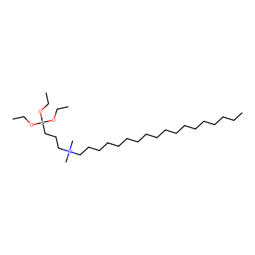 Octadecyldimethyl(3-triethoxysilylpropyl)ammonium structure