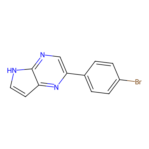 2-(4-bromophenyl)-5H-pyrrolo[2,3-b]pyrazine structure