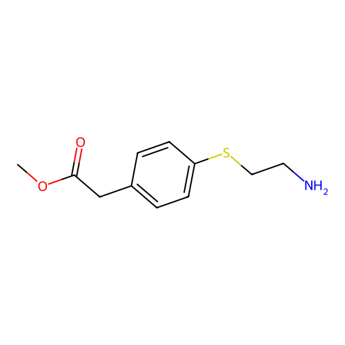 Methyl 2-[4-(2-aminoethylsulfanyl)phenyl]acetate structure