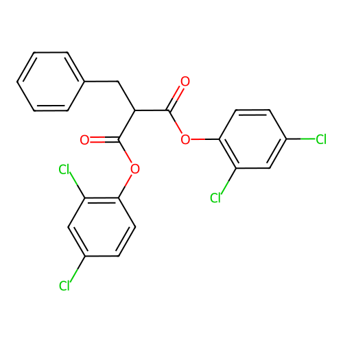 Bis(2,4-dichlorophenyl) benzylmalonate structure