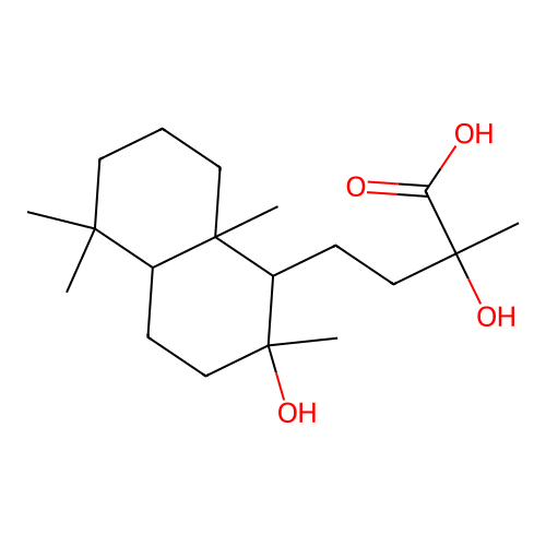 (8R,13S)-8,13-Dihydroxy-16-norlabd-15-saeure structure