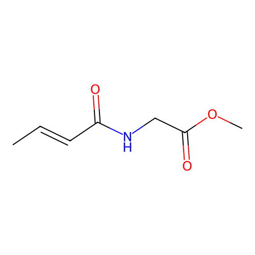 Crotonylglycine, methyl ester structure