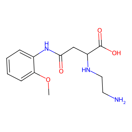 2-[(2-aminoethyl)amino]-3-[N-(2-methoxyphenyl)carbamoyl]propanoic acid structure