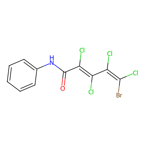 5-bromo-2,3,4,5-tetrachloro-N-phenylpenta-2,4-dienamide structure