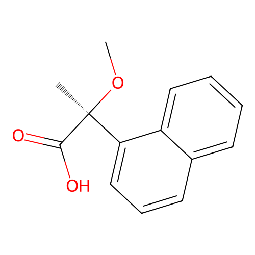(S)-2-methoxy-2-(1-naphthyl)propanoic acid structure