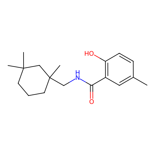 2-Hydroxy-5-methyl-N-((1,3,3-trimethylcyclohexyl)methyl)benzamide structure