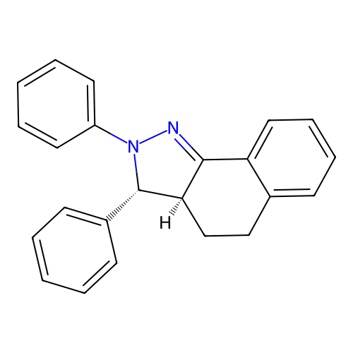 (3R,3aS)-2,3-diphenyl-3,3a,4,5-tetrahydrobenzo[g]indazole structure