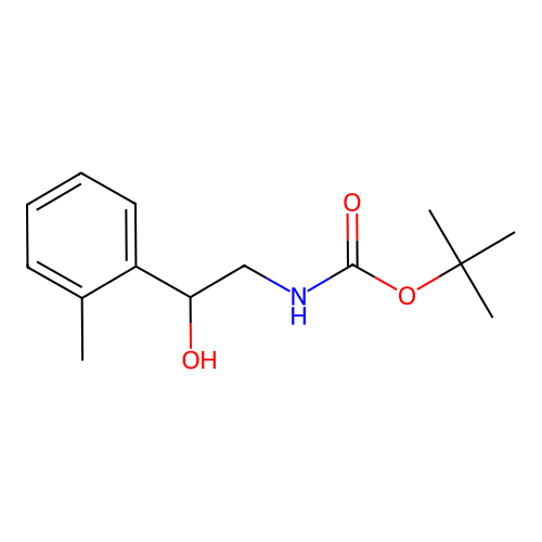 Tert-butyl N-[2-hydroxy-2-(2-methylphenyl)ethyl]carbamate structure