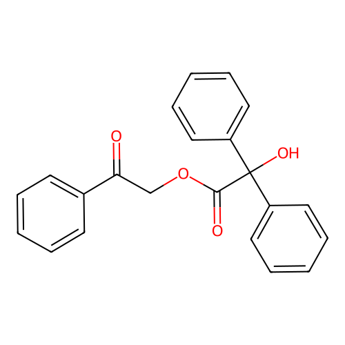 2-Oxo-2-phenylethyl 2-hydroxy-2,2-diphenylacetate structure