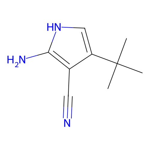 2-amino-4-tert-butyl-1H-pyrrole-3-carbonitrile structure