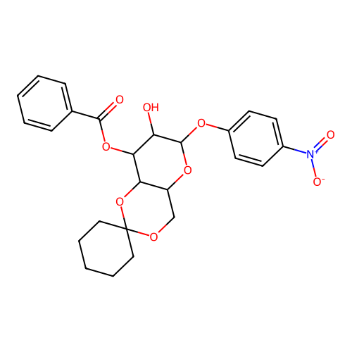 p-Nitrophenyl 3-O-Benzoyl-4,6-cyclohexylidene--D-mannopyranoside structure