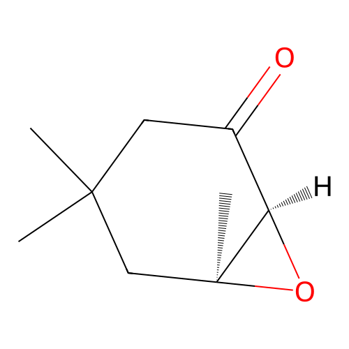 (1S,6S)-4,4,6-trimethyl-7-oxabicyclo[4.1.0]heptan-2-one structure