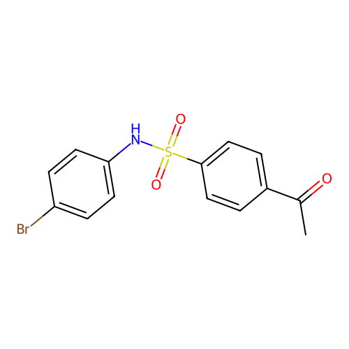 4-acetyl-N-(4-bromophenyl)benzenesulfonamide structure