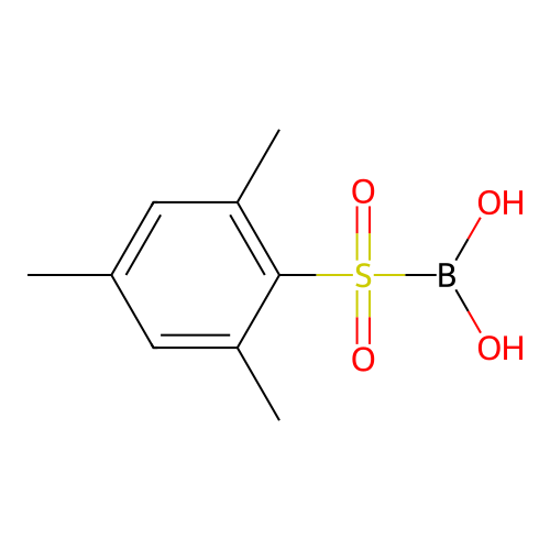 (2,4,6-Trimethylphenyl)sulfonylboronic acid structure