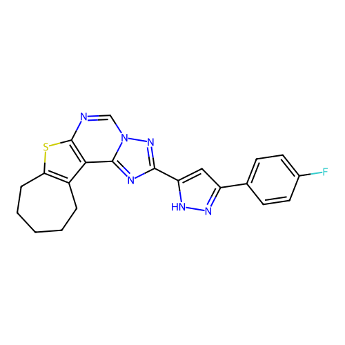 C21H17FN6S structure