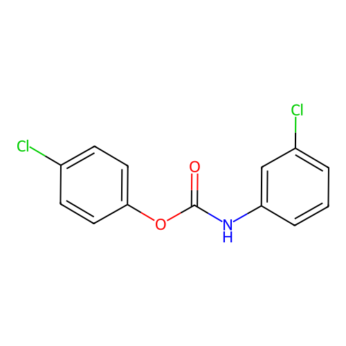 4-Chlorophenyl 3-chlorophenylcarbamate structure