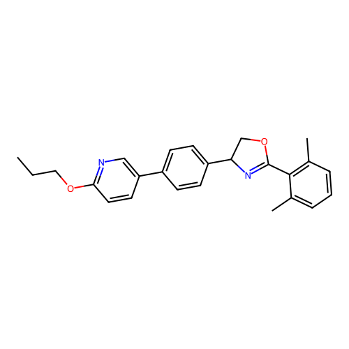 2-(2,6-Dimethylphenyl)-4-(4-(6-propoxypyridin-3-yl)phenyl)-4,5-dihydrooxazole structure