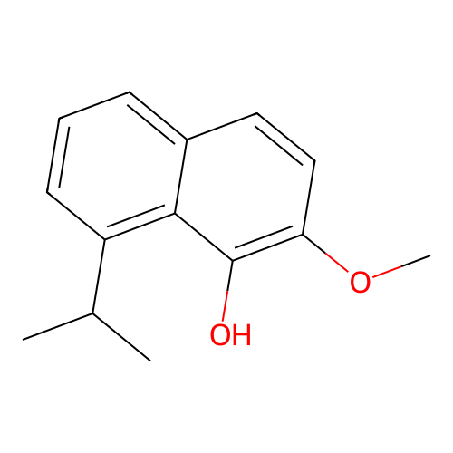 2-Methoxy-8-(1-methylethyl)-1-naphthalenol structure