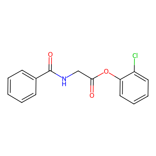 (2-Chlorophenyl) 2-benzamidoacetate structure