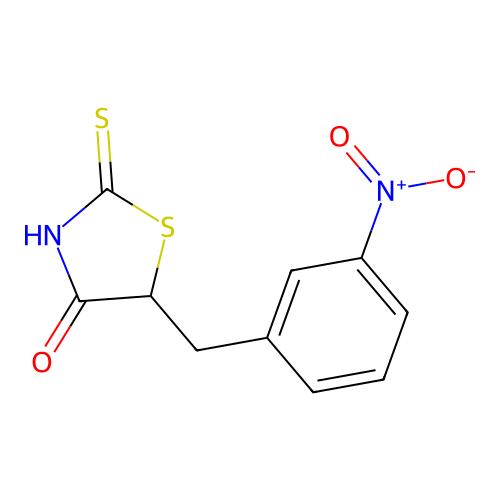 5-[(3-Nitrophenyl)methyl]-2-sulfanylidene-1,3-thiazolidin-4-one structure