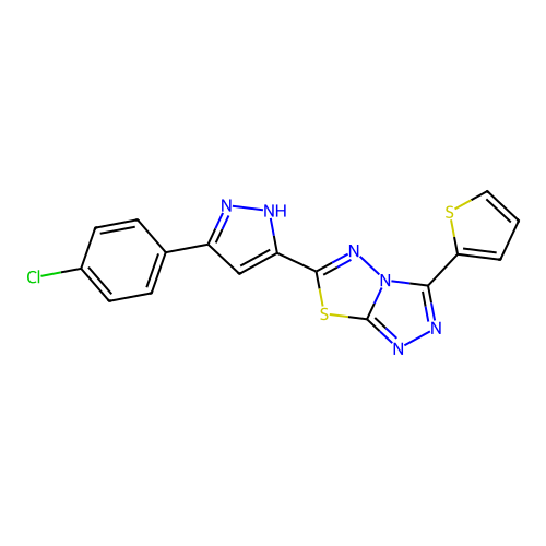 C16H9ClN6S2 structure