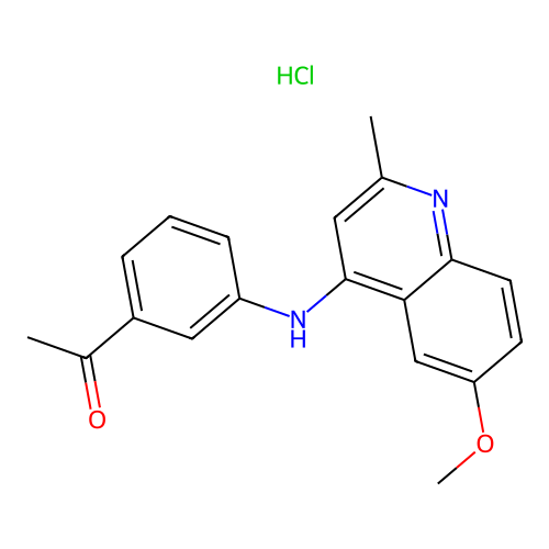 1-(3-((6-Methoxy-2-methylquinolin-4-yl)amino)phenyl)ethanone hydrochloride structure