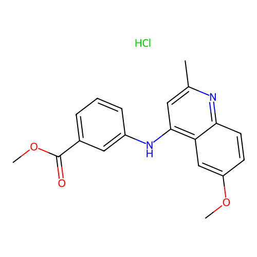 Methyl 3-((6-methoxy-2-methylquinolin-4-yl)amino)benzoate hydrochloride structure