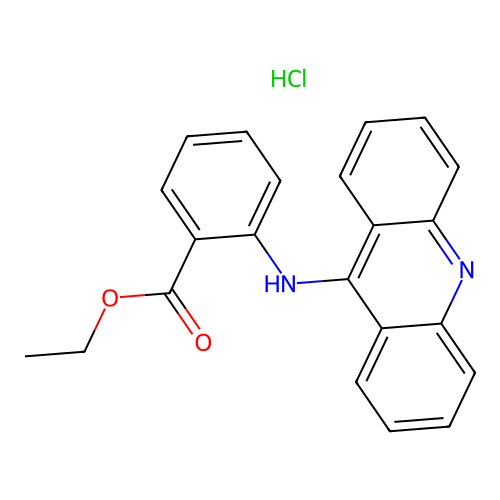Ethyl 2-(acridin-9-ylamino)benzoate Hydrochloride structure