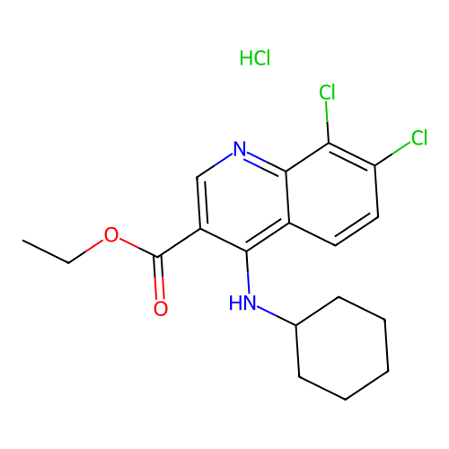 Ethyl 7,8-dichloro-4-(cyclohexylamino)quinoline-3-carboxylate Hydrochloride structure